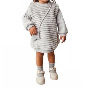 NEW MAYORAL baby dress with purse in pearl